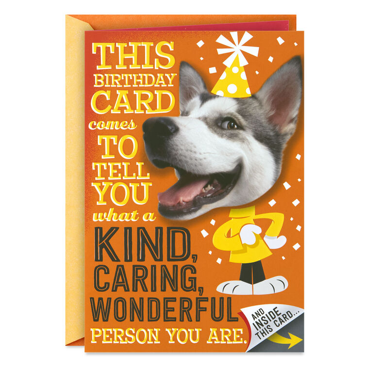 Hugging Dog Pop-Up Birthday Card With Mini Cards
