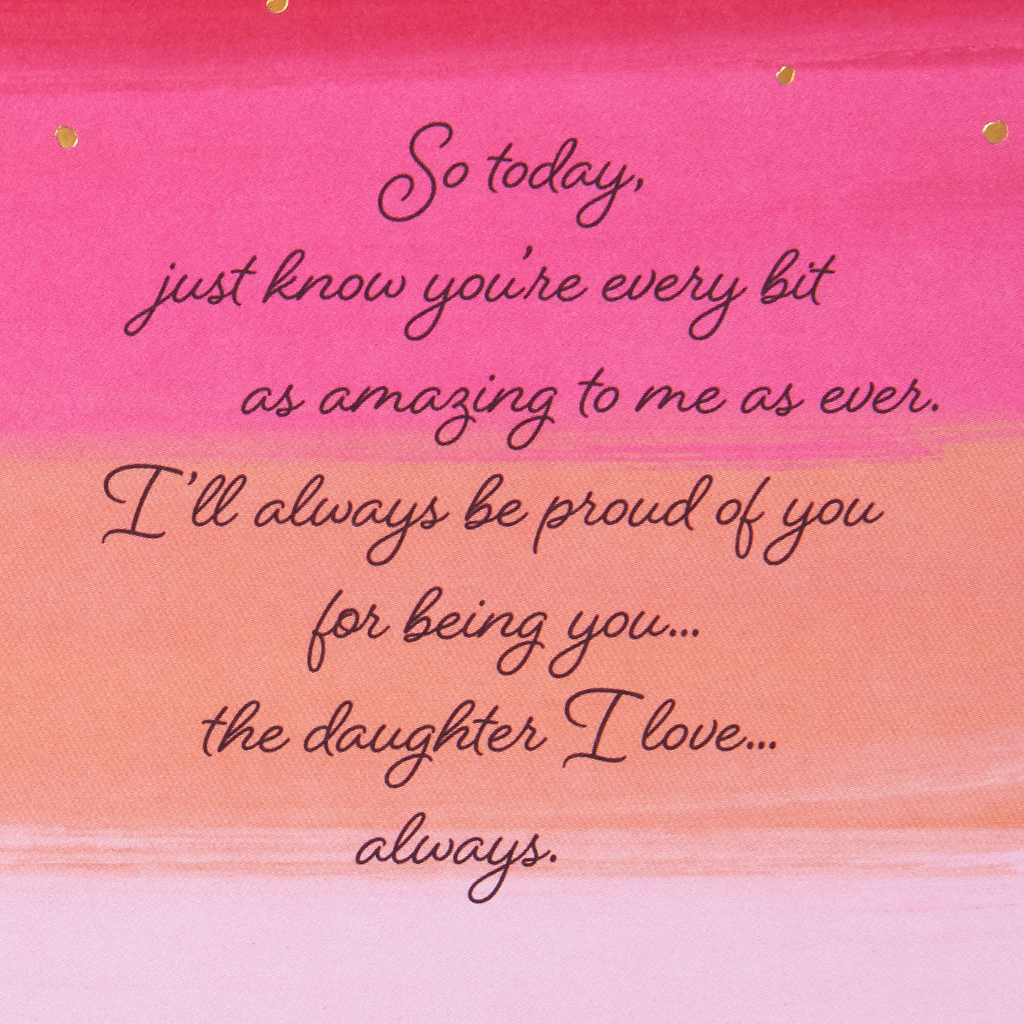 Pink Brush Strokes Birthday Card Sentiment image number 2