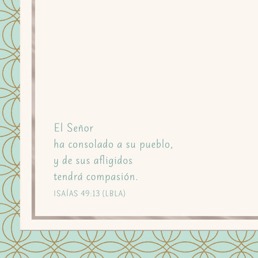 Peace and Comfort Religious Spanish-Language Sympathy Card, 