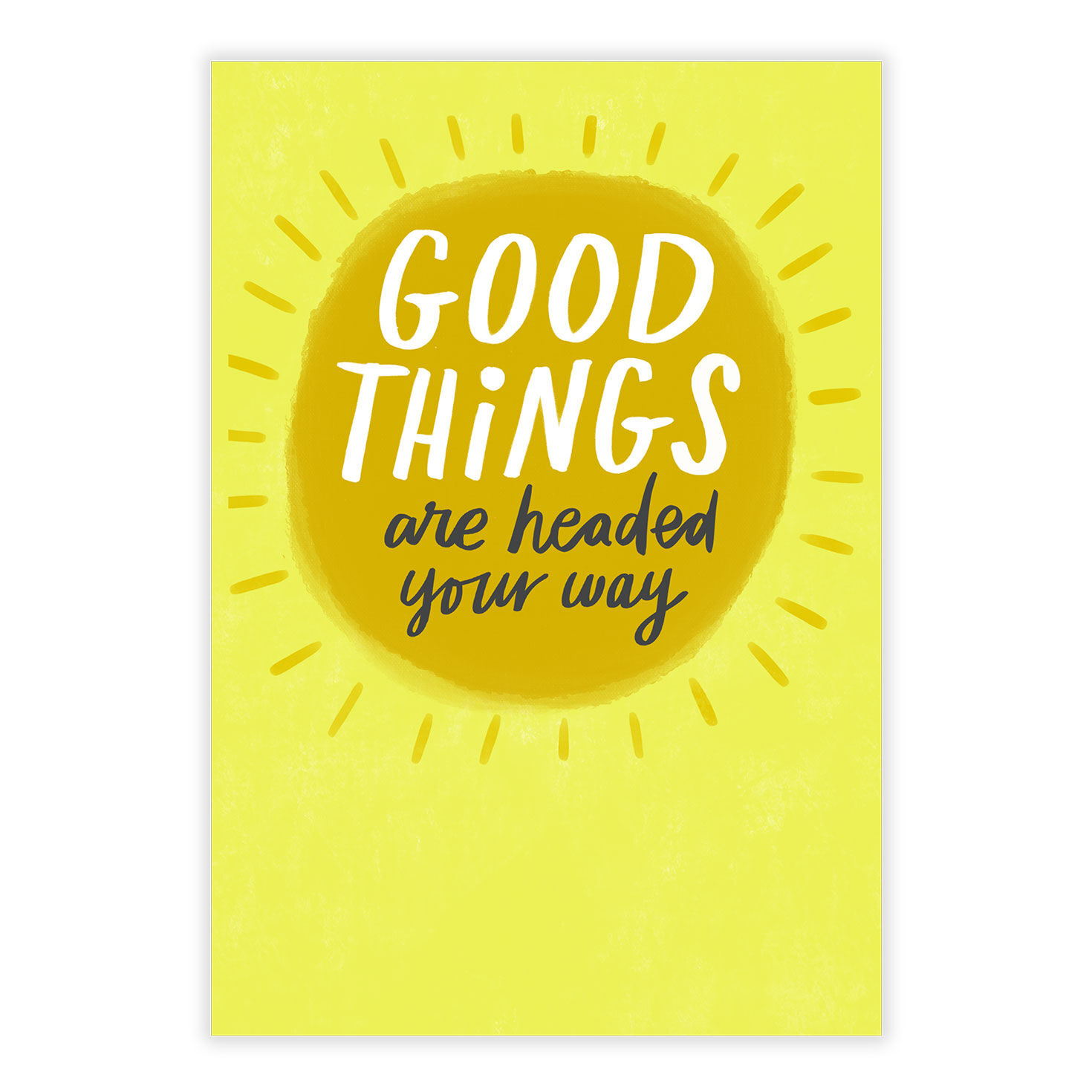 Good Things Yellow Sun Personalized Card front image number 2