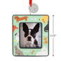 Dogs on Green Photo Frame Christmas Ornament measurement image number 3