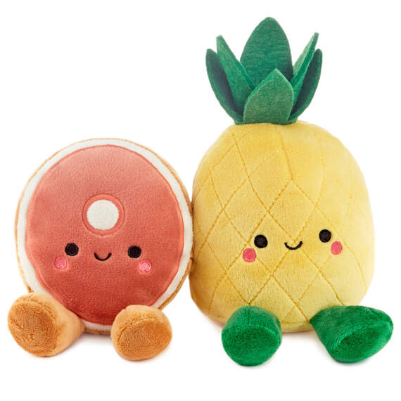 Better Together Ham and Pineapple Magnetic Plush Pair, 7", , large image number 1
