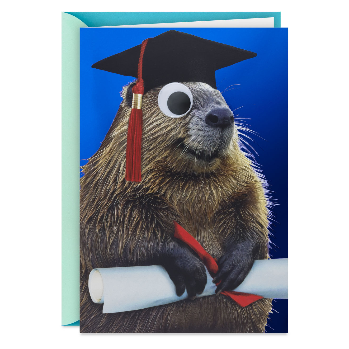 A Dam Good Job Beaver Graduation Card