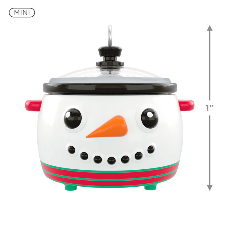 Snowman Crock Pot Keepsake Ornament  image number 3