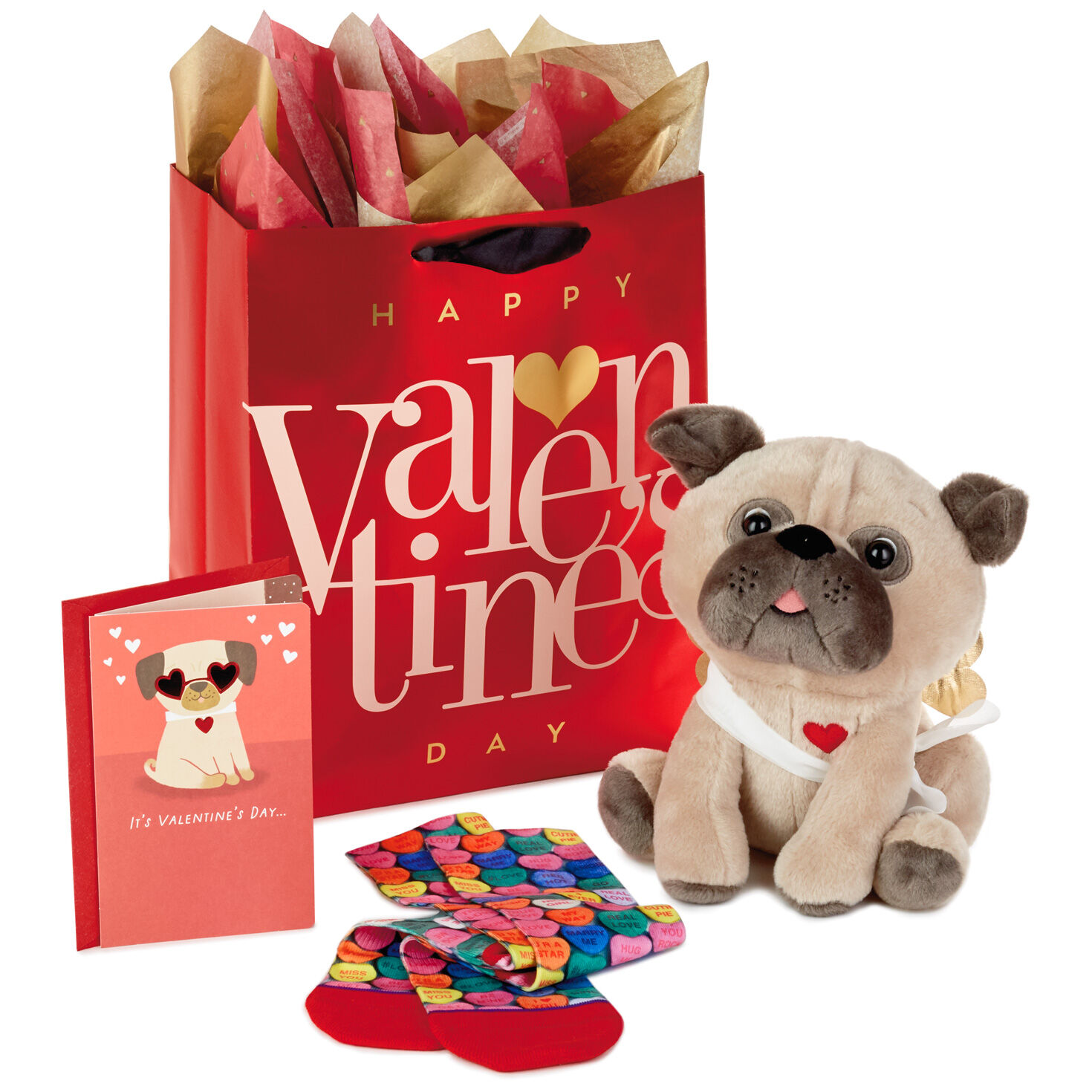 Pug Valentine Gift Set End of Life Hallmark