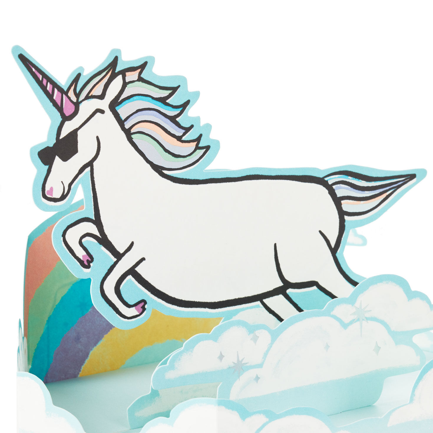 Even Unicorns Believe in You Funny Pop-Up Card, , large image number 3