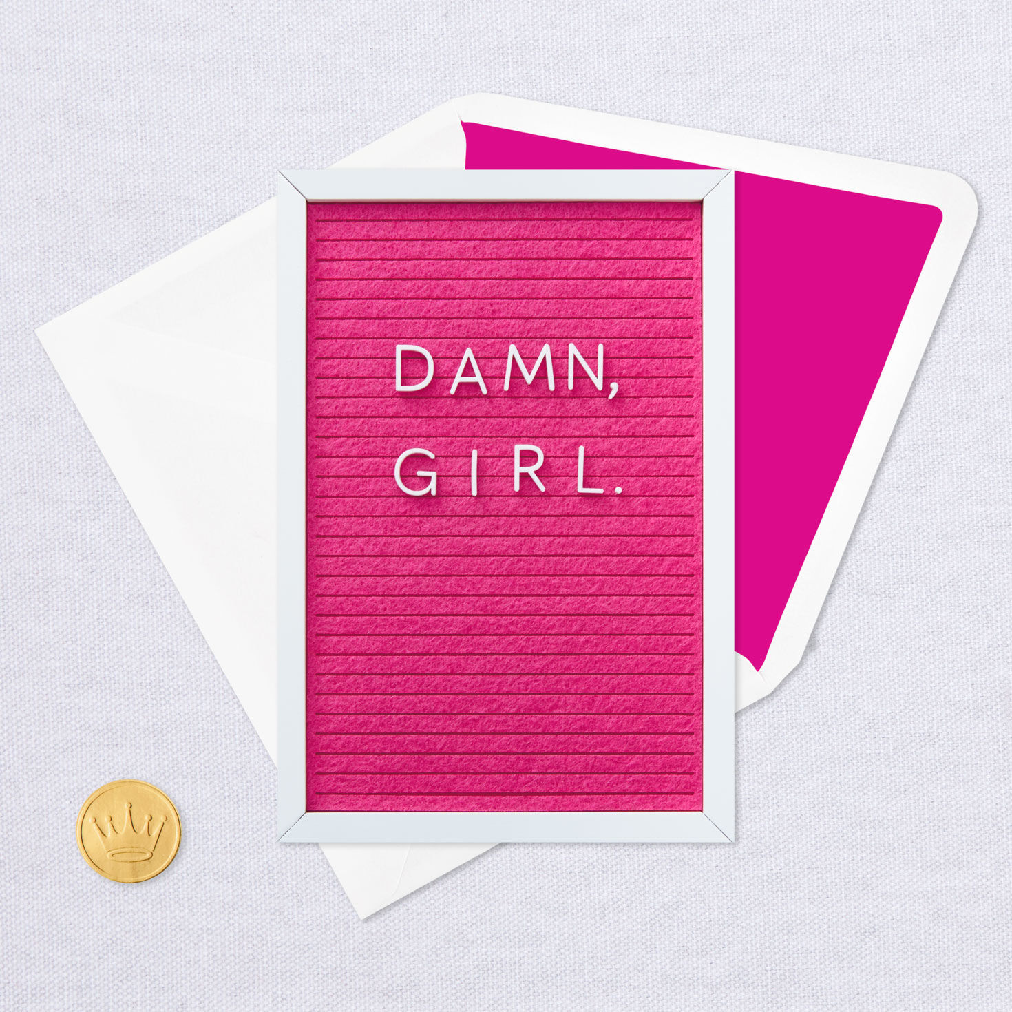 Damn, Girl Felt Letter Board Birthday Card for Her for only USD 8.99 | Hallmark