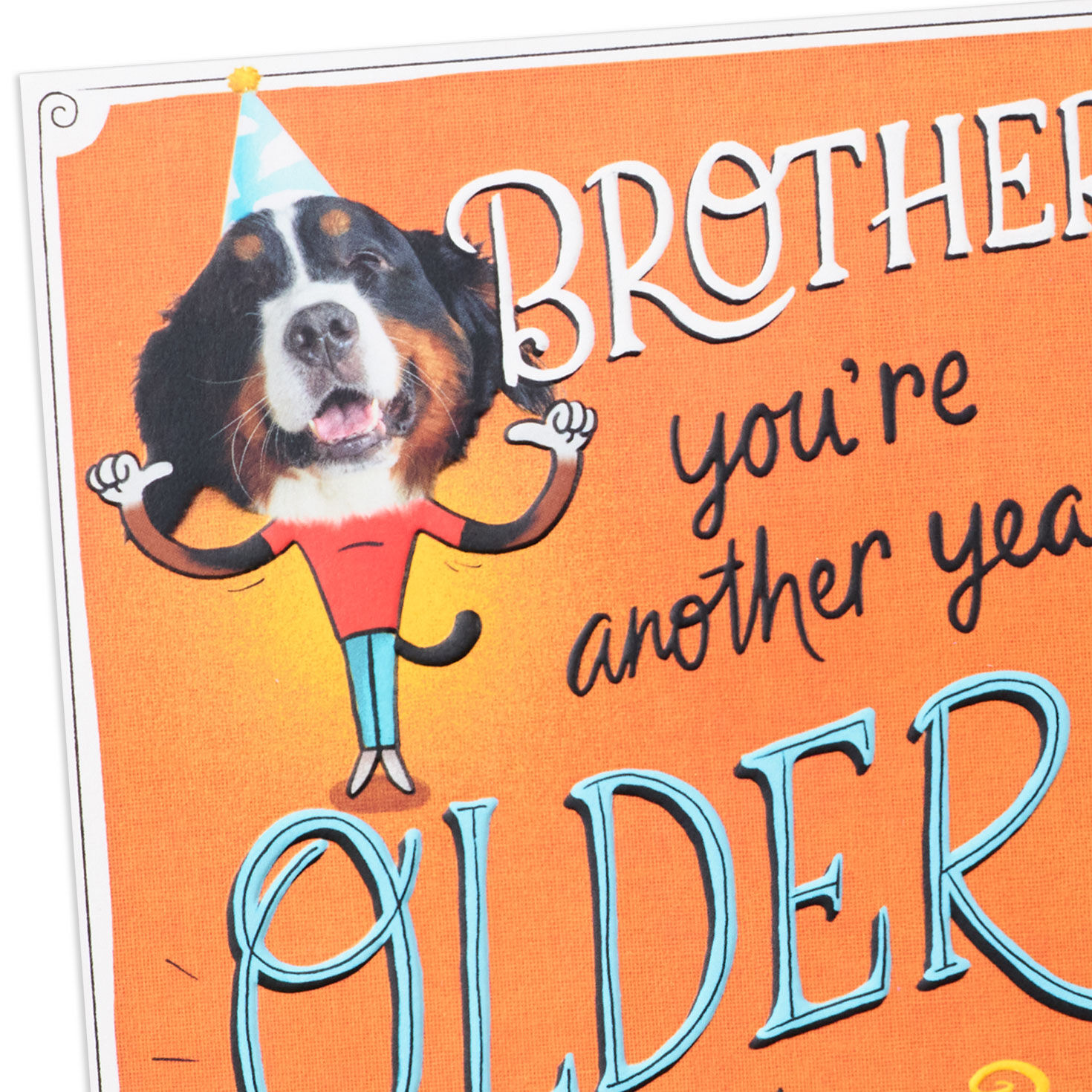 Dog Spokesperson Funny Birthday Card for Brother Card Front Detail image number 4