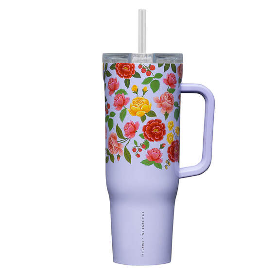 Corkcicle Rifle Paper Co. Roses on Purple Cruiser Cup, 40 oz., , large image number 1