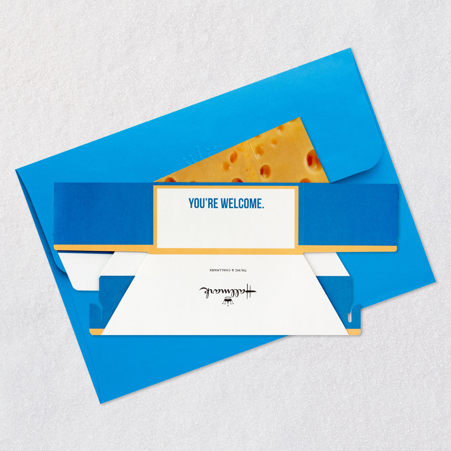3D Pop-Up Cheese Wedge Funny Father's Day Card Card Back with Envelope image number 6
