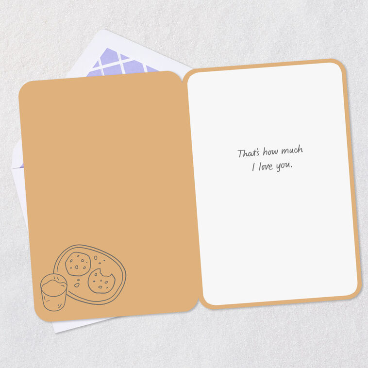 Cookie on Plate Love Card Open card with envelope image number 3
