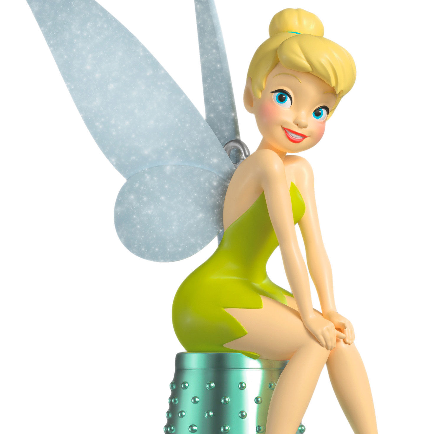 Tinker Bell on Thimble Keepsake Ornament Closeup view image number 5