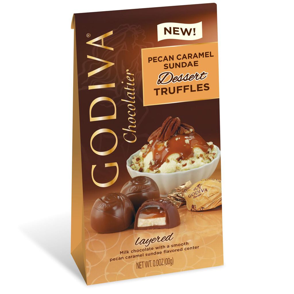 Godiva Chocolatier Individually Wrapped Pecan Caramel Sundae Dessert
