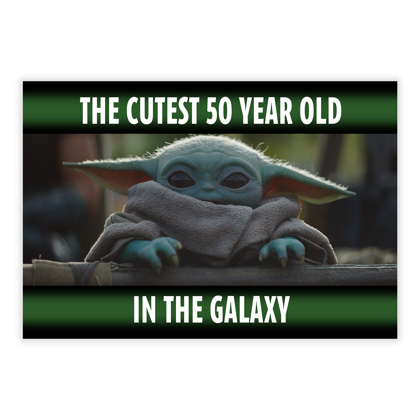 Cutest in Galaxy Grogu Personalized Birthday Card front image number 8