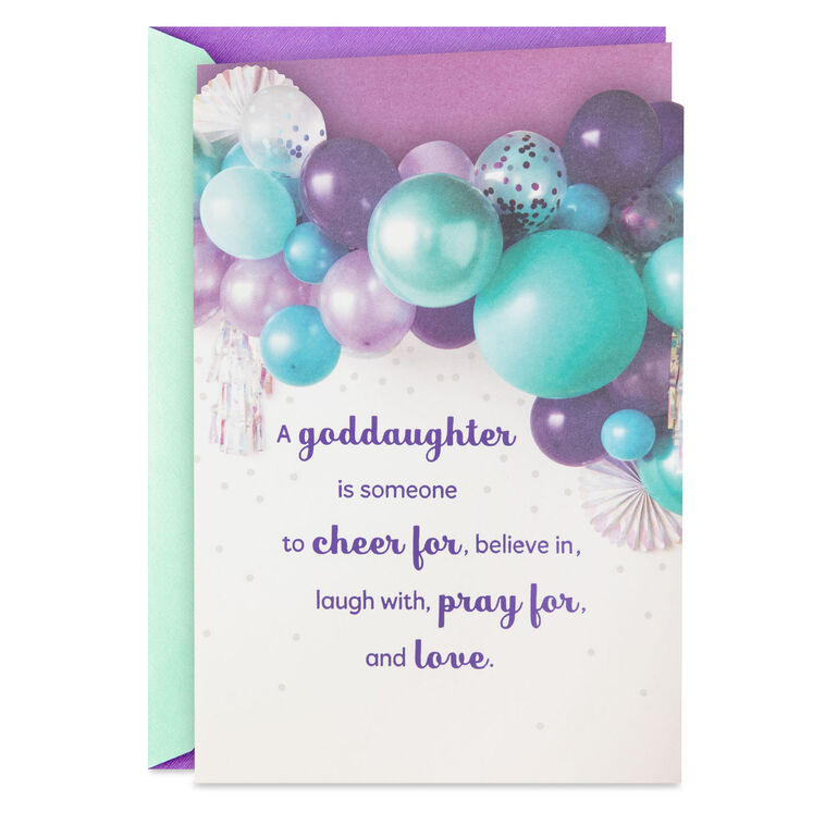 Someone to Cheer for and Love Birthday Card for Goddaughter