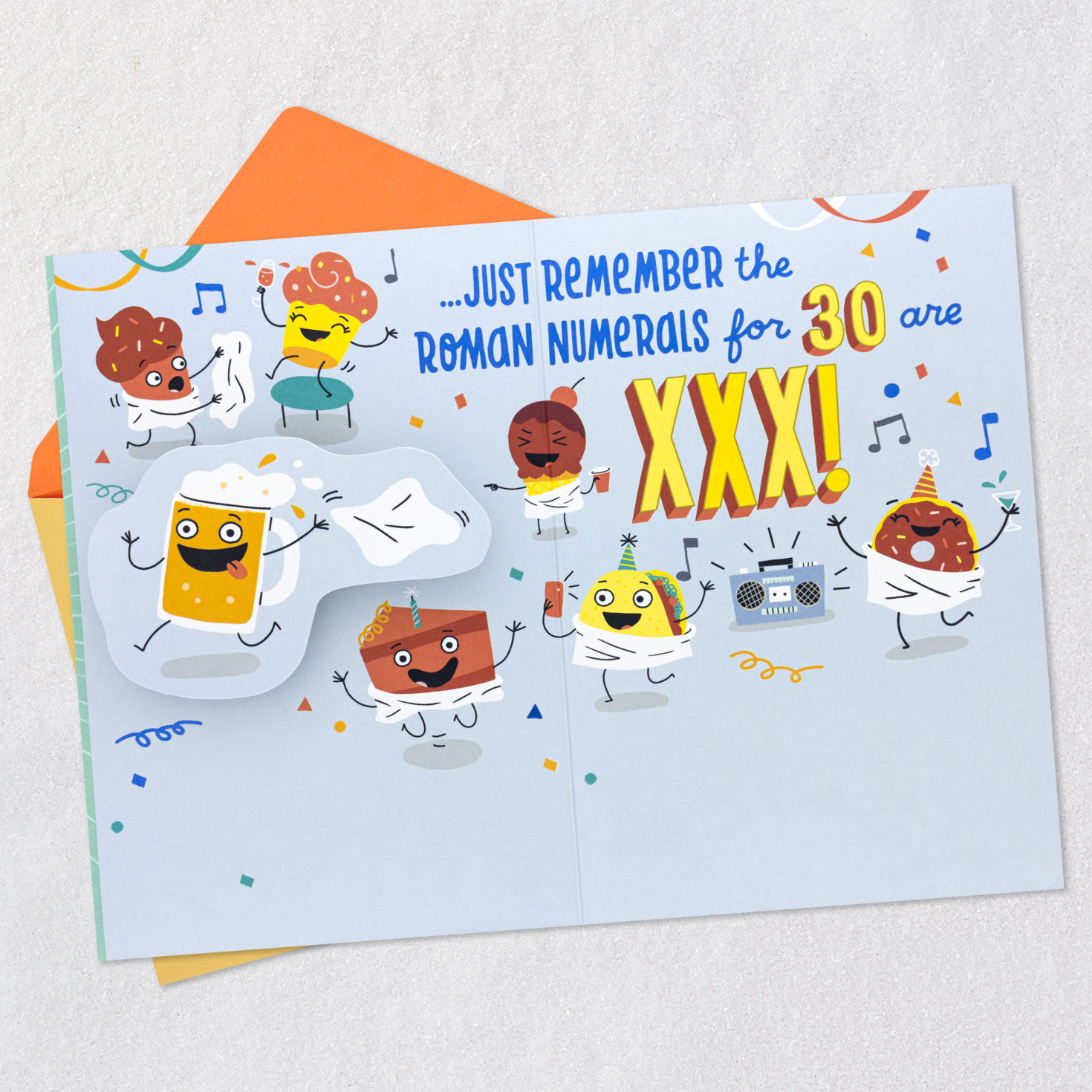 In Roman Numerals, It’s XXX 30th Pop-Up Birthday Card for only USD 4.59 | Hallmark