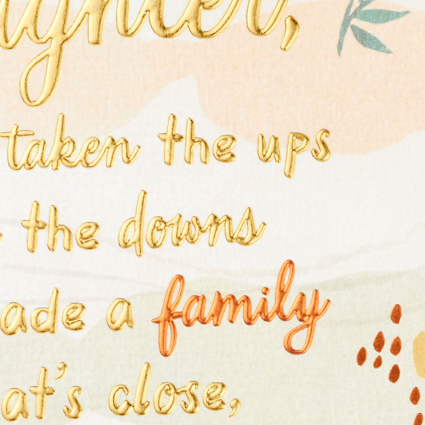 Abstract Watercolor Landscape Daughter Mother's Day Card Card Front Detail image number 4