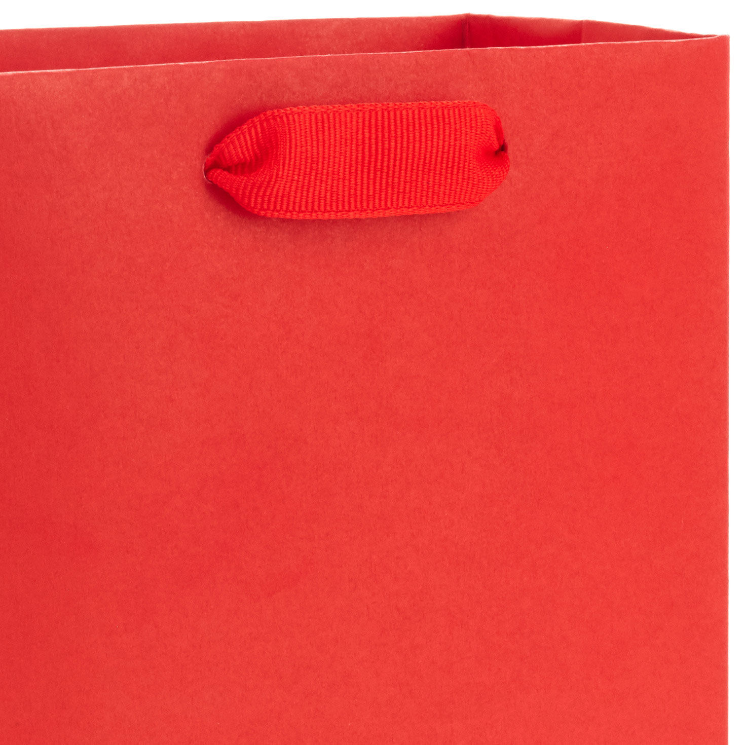 Solid Red Small Gift Bag Handle Detail image number 4
