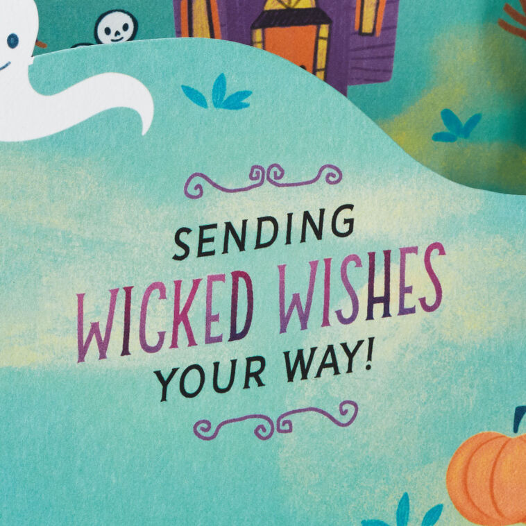 Wicked Wishes Musical 3D Pop-Up Halloween Card With Motion, , large image number 3