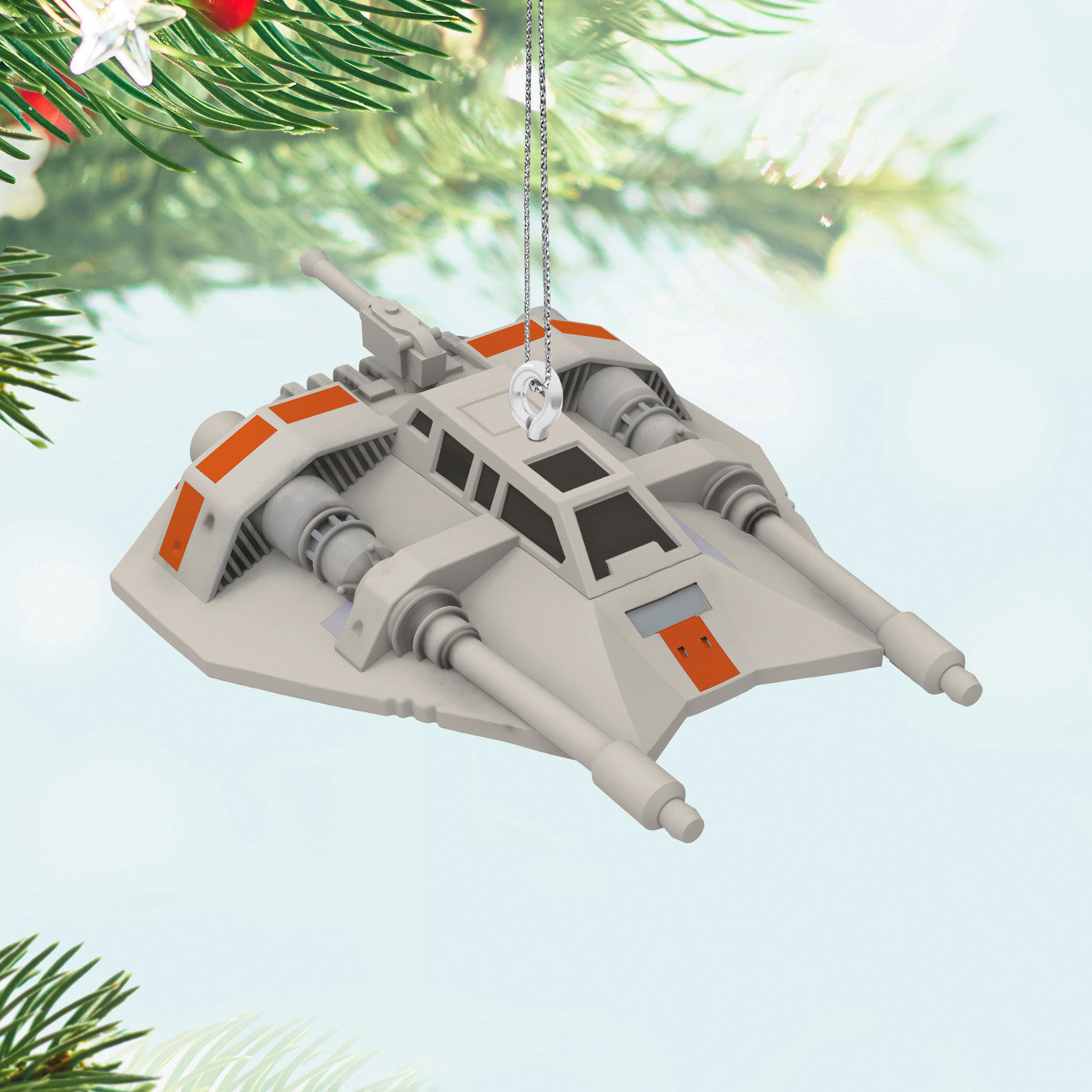 Star Wars Snowspeeder Keepsake Ornament hanging on tree image number 2