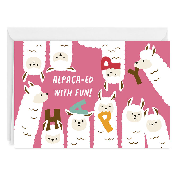Alpaca-ed With Fun Funny Custom Birthday Card