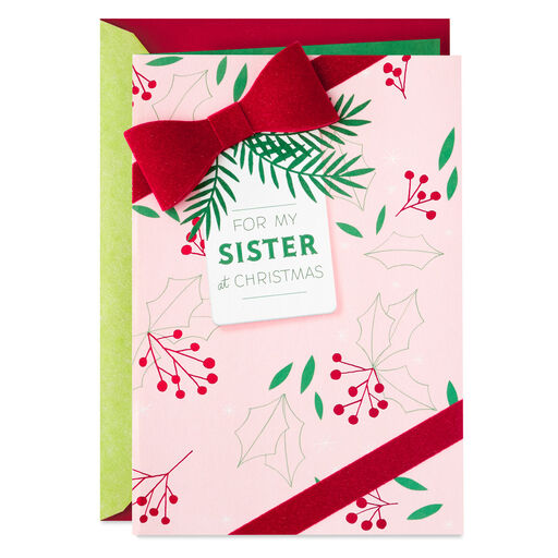 Perfect Gift Christmas Card for Sister, 