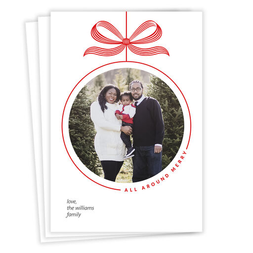 All Around Merry Flat Christmas Photo Card, 