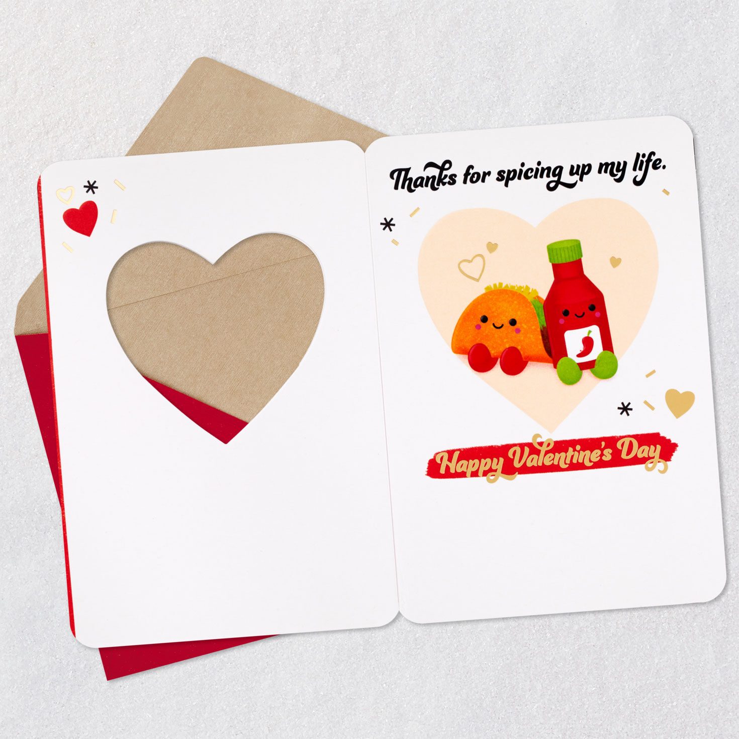 We Just Go Together Valentine's Day Card Open card with envelope image number 4