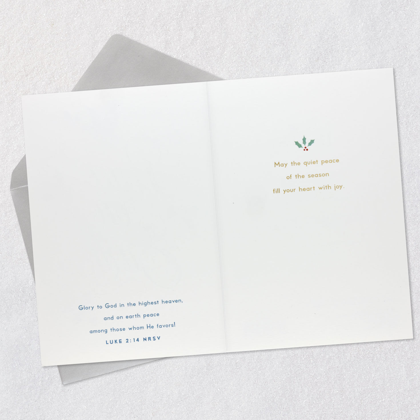 Dove Peace Earth Religious Quilled Christmas Card Open card with envelope image number 4