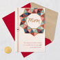 Modern Mosaic Holiday Wreath Mom Christmas Card Card Front with Envelope and Gold Seal image number 7