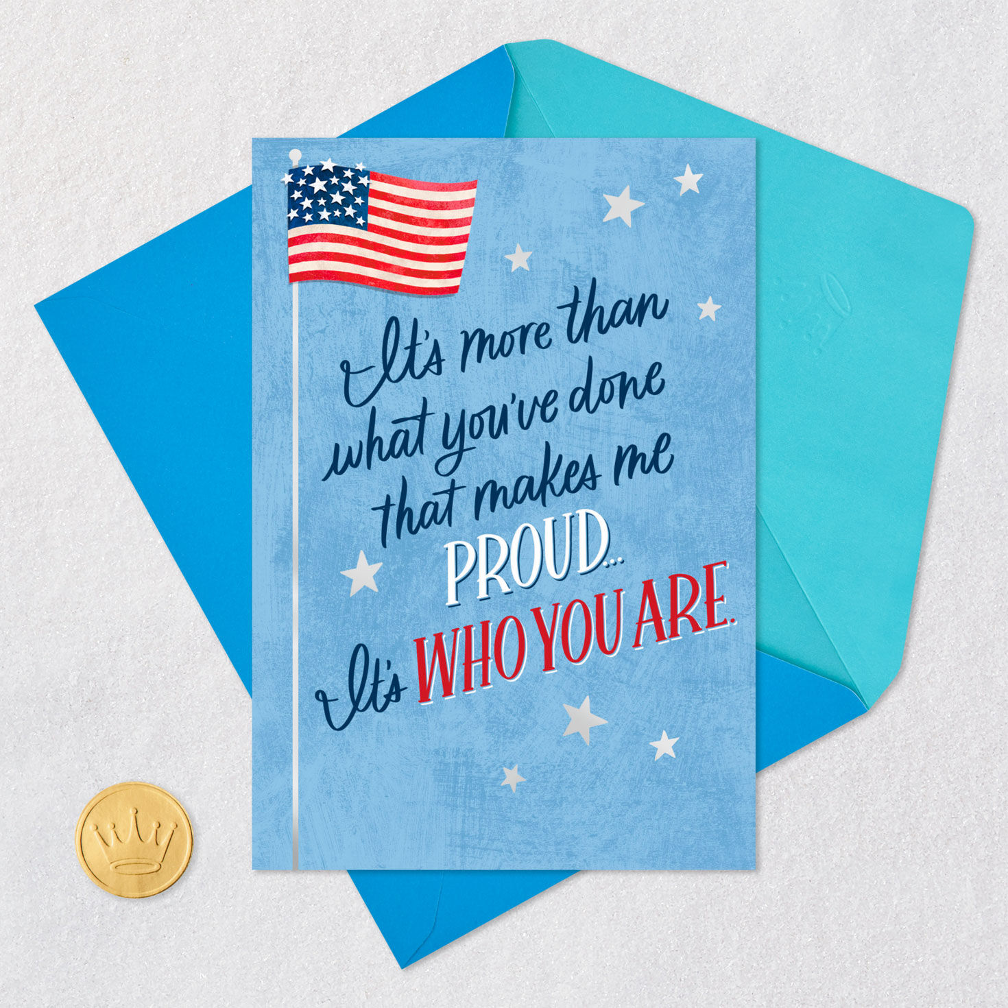 Proud and Grateful American Flag and Stars Thank-You Card for only USD 2.99 | Hallmark