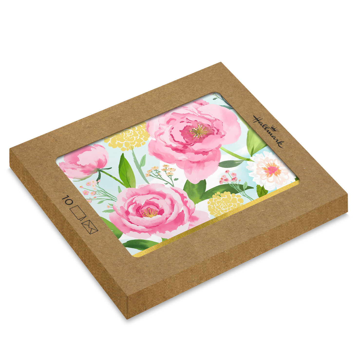 Painterly Flowers Blank Notes, Pack of 10