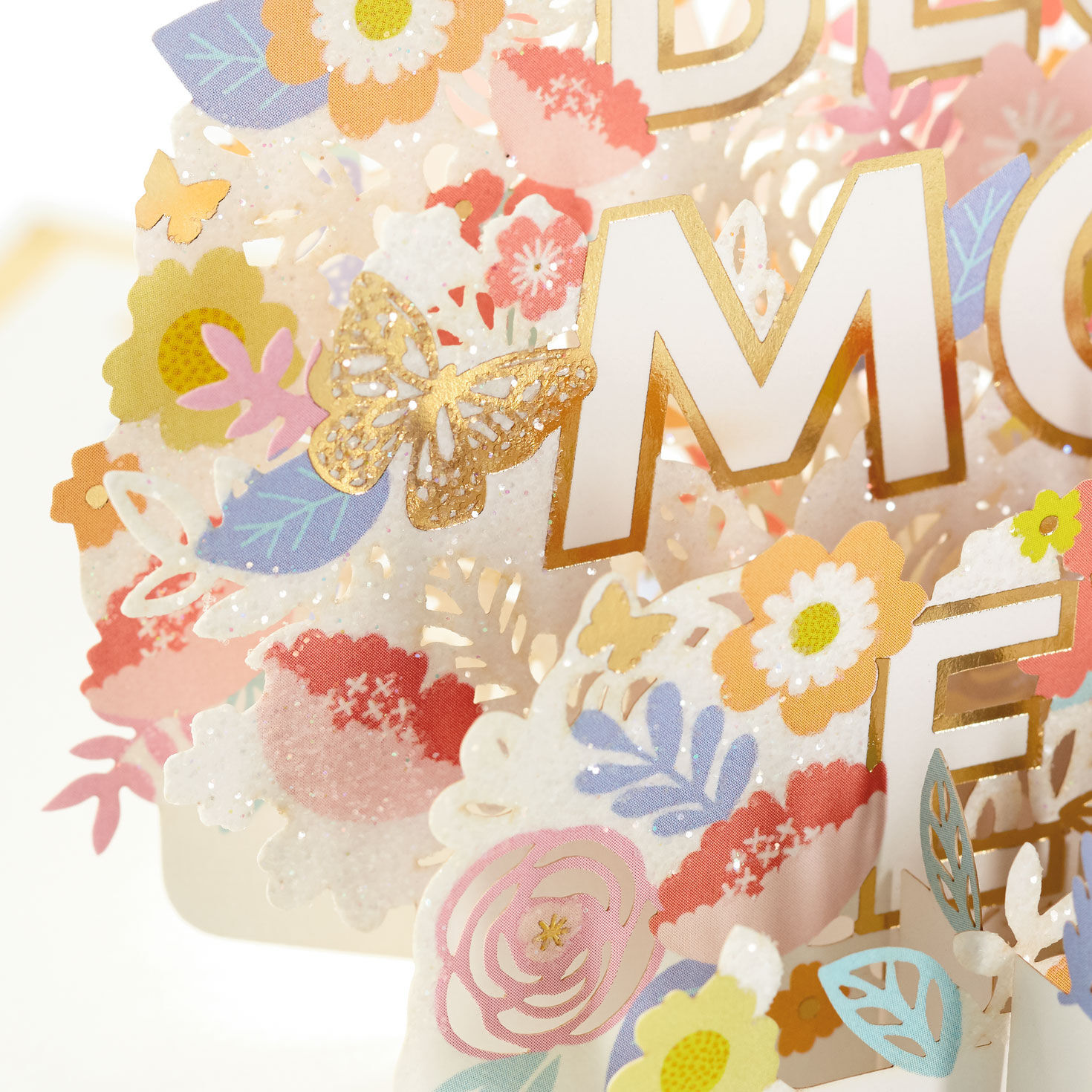 Butterflies and Flowers Pop-Up Mother's Day Card for Mom card front detail image number 5