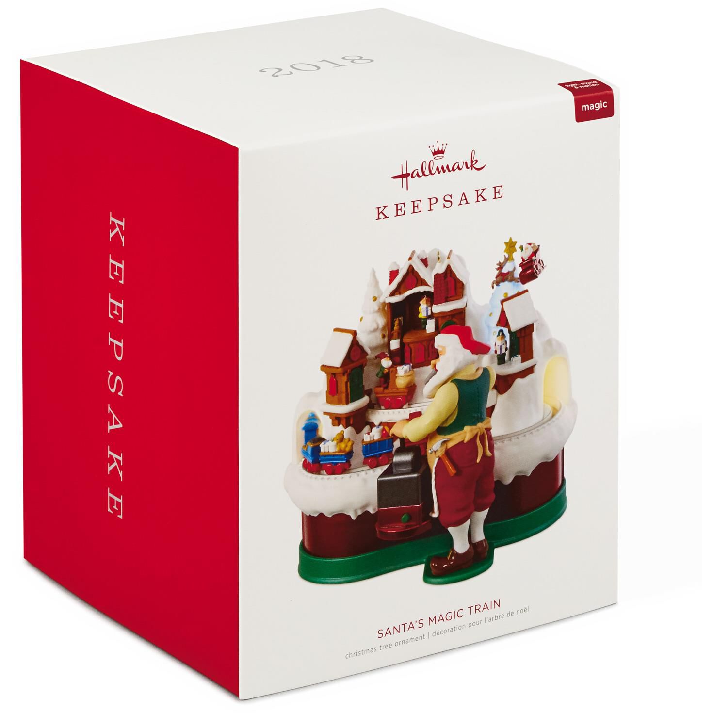 韓国ブランド通販サイト Musical Train Magic Santa's 2018 Ornament Motion and Light With ドールハウス