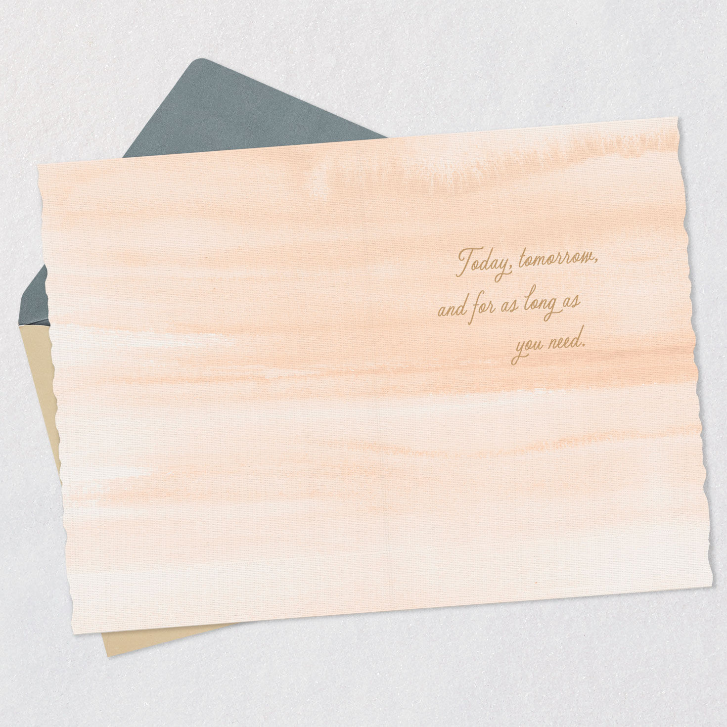 Lettering on Burnt Orange Sympathy Card Open card with envelope image number 3
