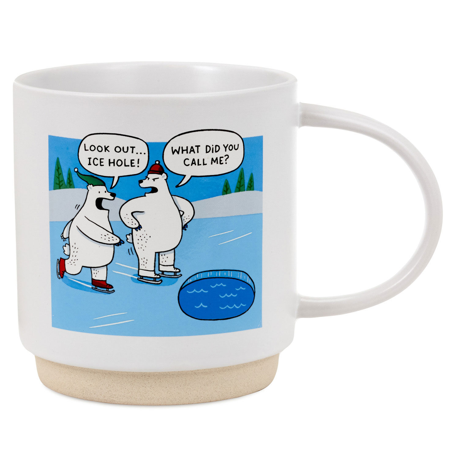 Shoebox Skating Polar Bears Funny Mug, 20 oz.