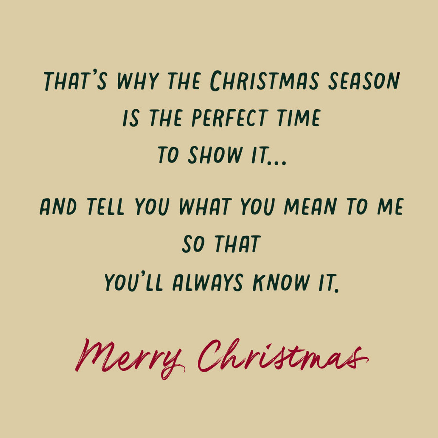 Red, Green and Orange Presents Christmas Card for Friend Sentiment image number 2