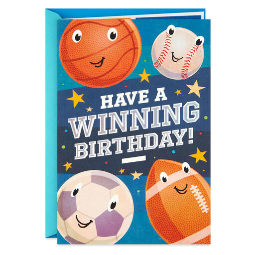 All-Star Sports Birthday Card With Mini Joke Cards, 
