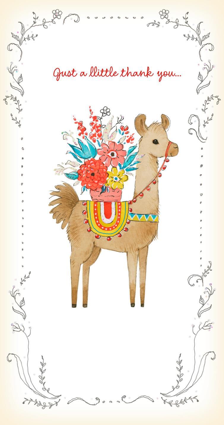 Llovely Llama Thank You Card