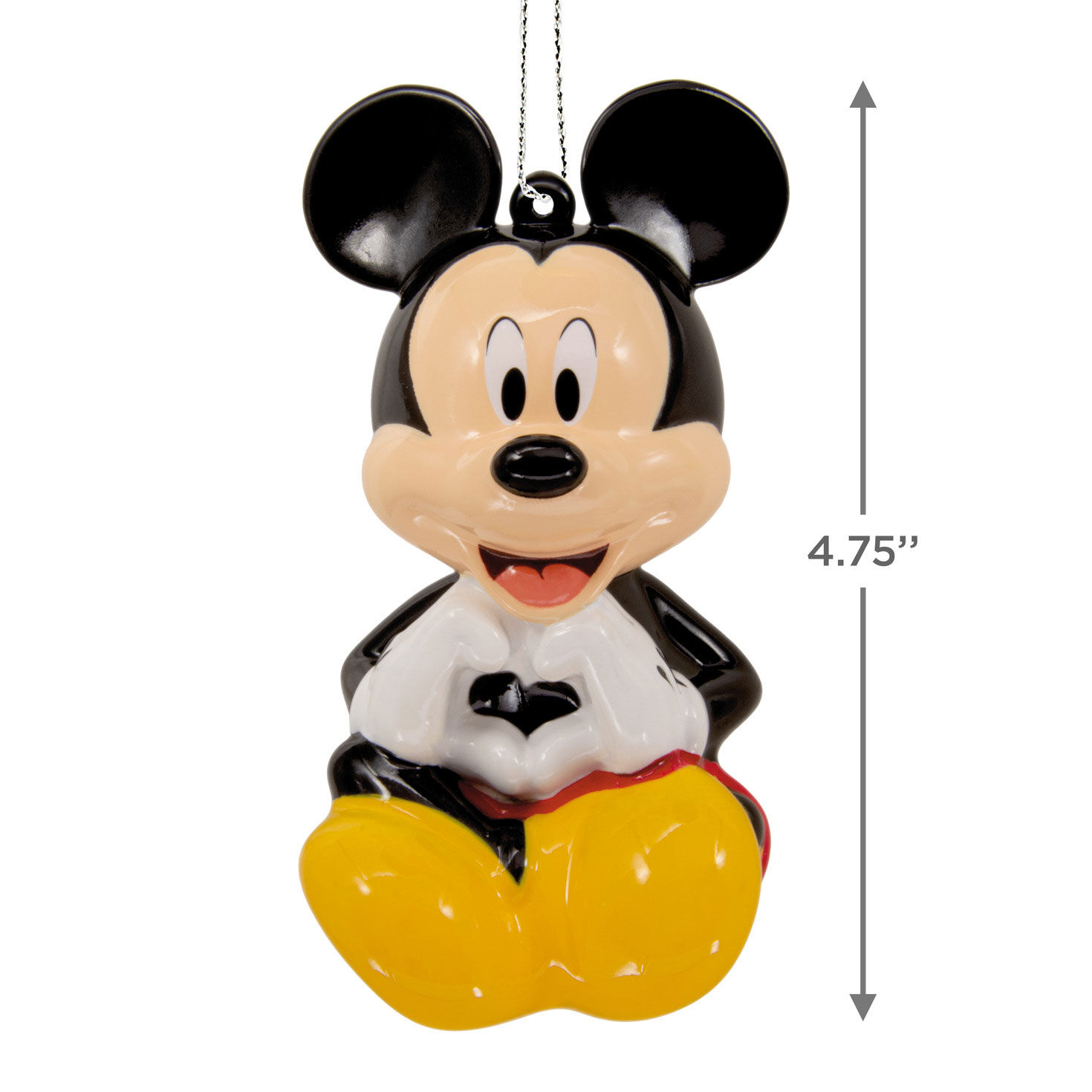 Mickey Mouse Heart Hands Ornament measurement image number 2