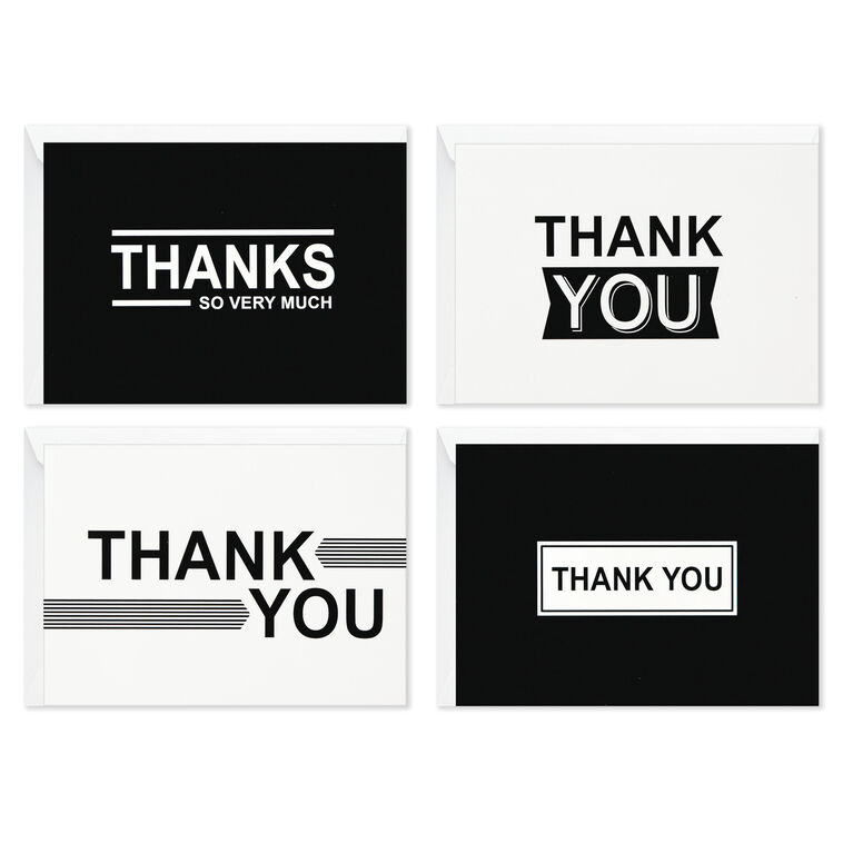 Black-and-White Assorted Blank Thank-You Notes, Pack of 48 - Note Cards & Stationery | Hallmark black-and-white-assorted-blank-thank-you-notes-pack-of-48-note-cards-stationery-hallmark