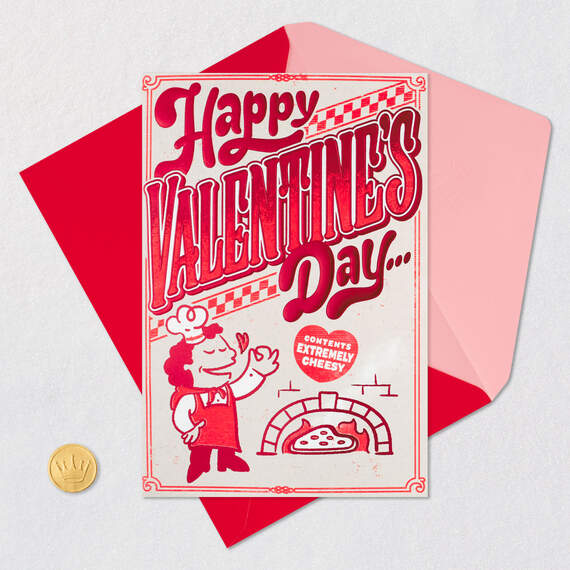 Pizza Puns Funny Pop-Up Valentine's Day Card With Sound, , large image number 5