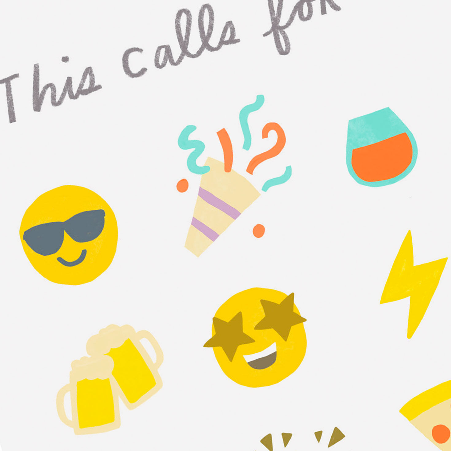 Fun Emojis Birthday Card Card Front Detail image number 4