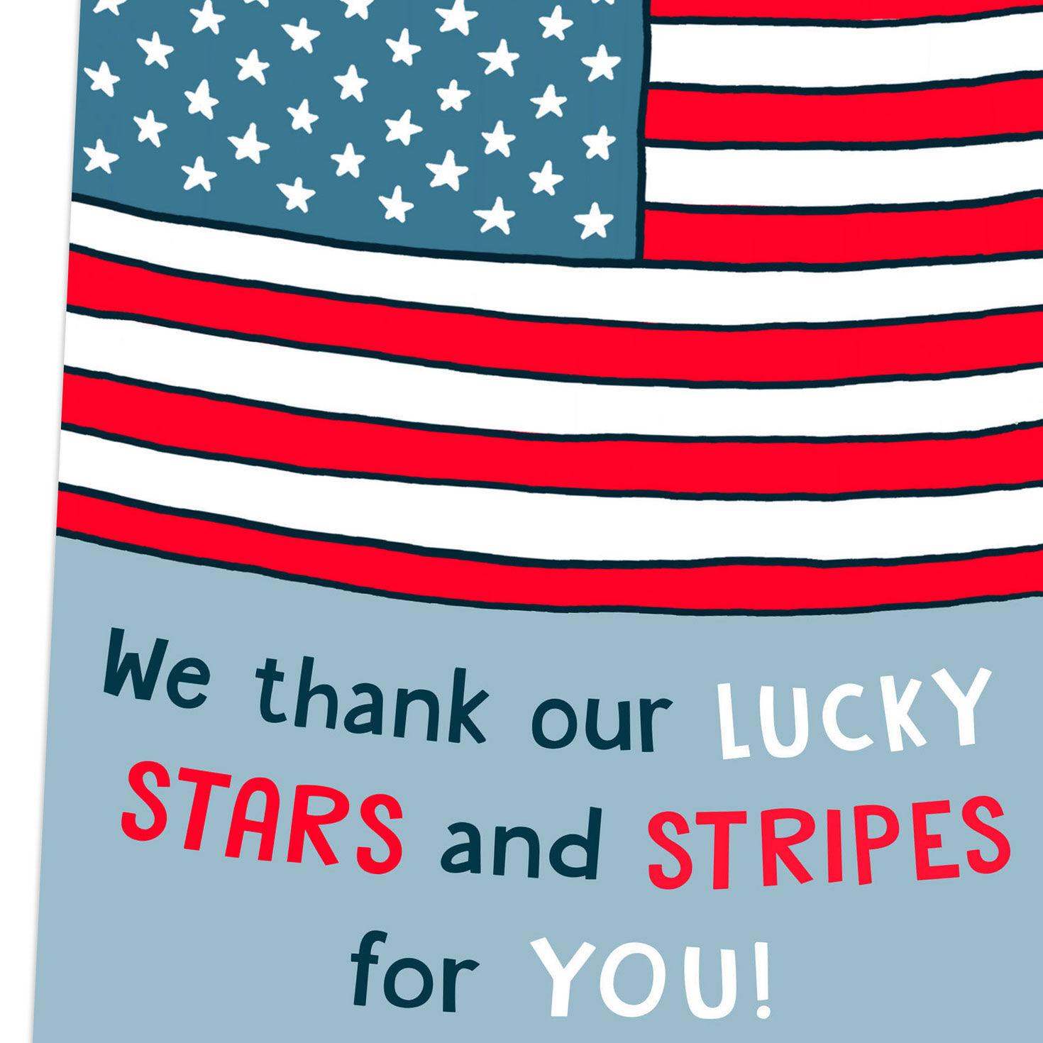 Thank Our Lucky Stars and Stripes Veterans Day Card for only USD 2.00 | Hallmark