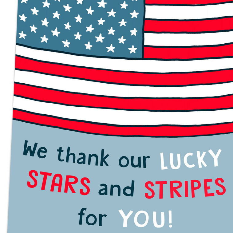 Thank You for Your Service Veterans Day Card from Kids Card Cover Detail image number 4