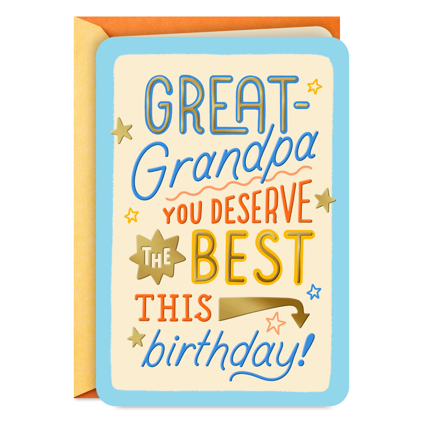 You Deserve the Best Birthday Card for Great-Grandpa
