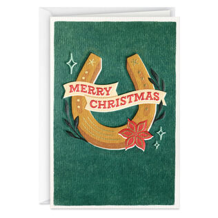 Hallmark x Opry® Horseshoe With Banner Blank Christmas Card