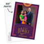 Purple Pink Patterns Personalized Diwali Photo Card Card with Envelope indicating personalization image number 2