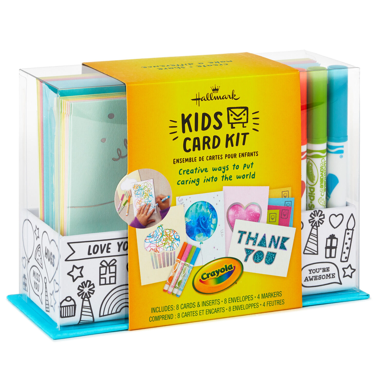 Crayola Kids Card Kit With Markers in Caddy Pack of 8