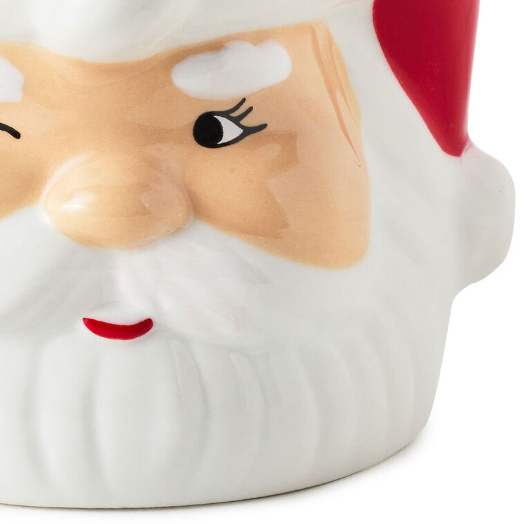 Shaped Santa Taper Candle Holder upclose detail image number 4